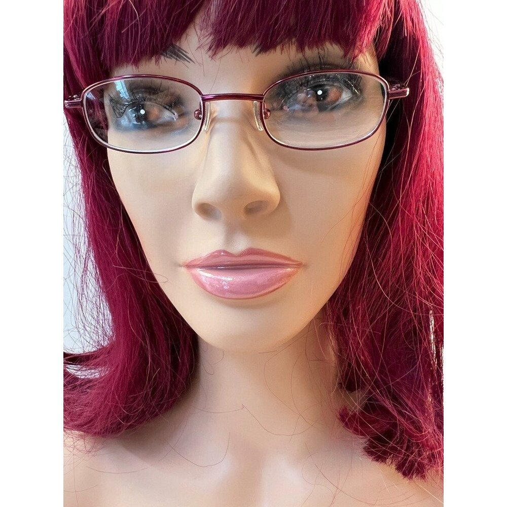 Vintage Eyeglasses Purple Red Metal Frame GUESS Oval Made in China USED